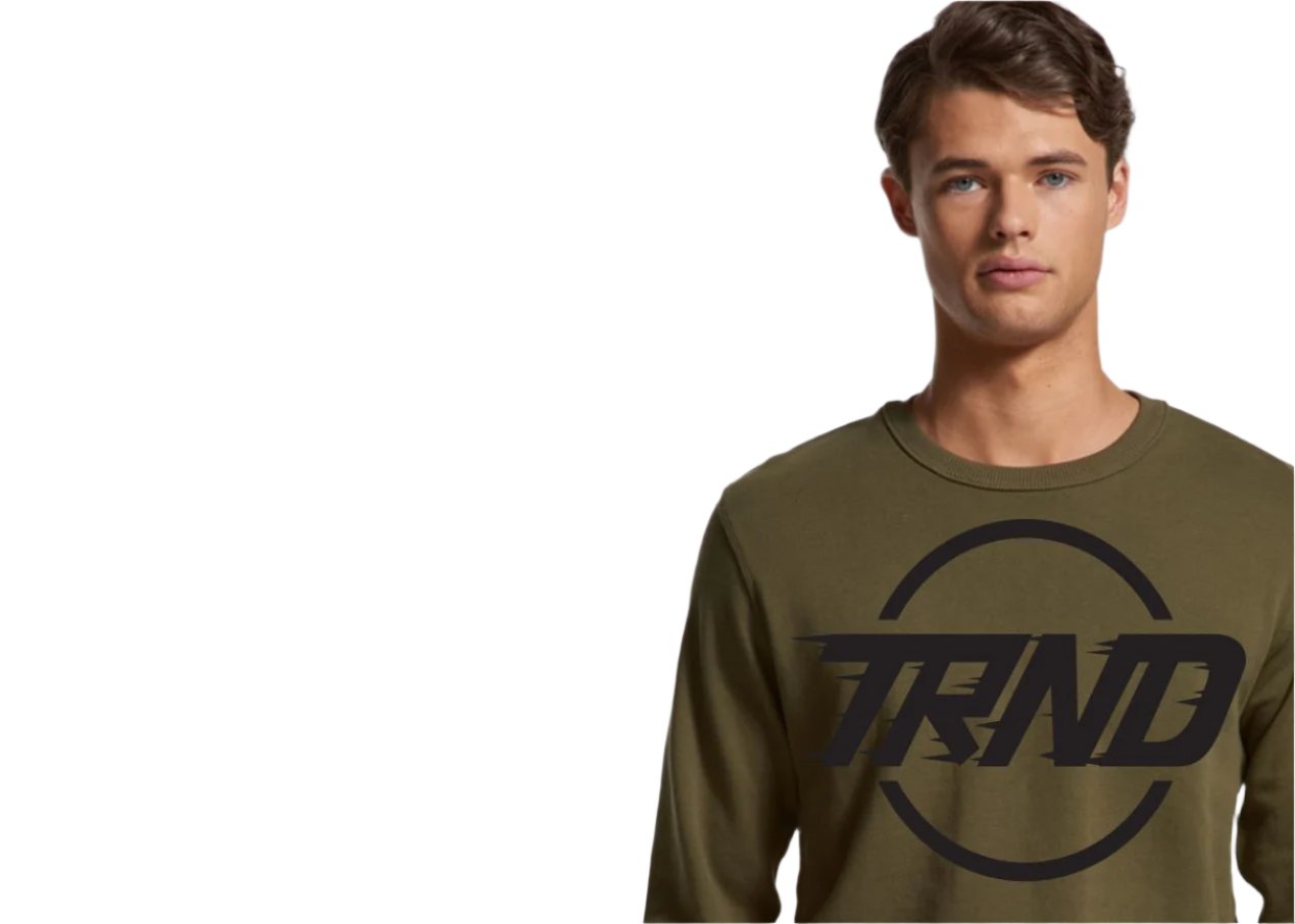 'VELOCITY CREWNECK'-OLIVE GREEN