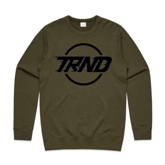 'VELOCITY CREWNECK'-OLIVE GREEN